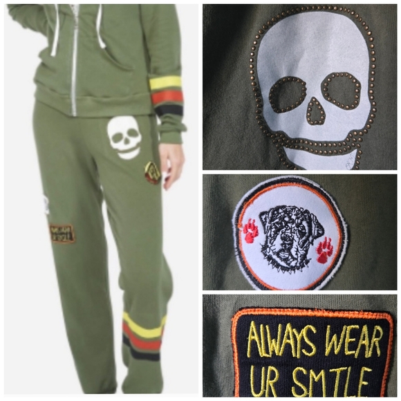 Lauren Moshi Pants - Lauren Moshi Skull sweatpants